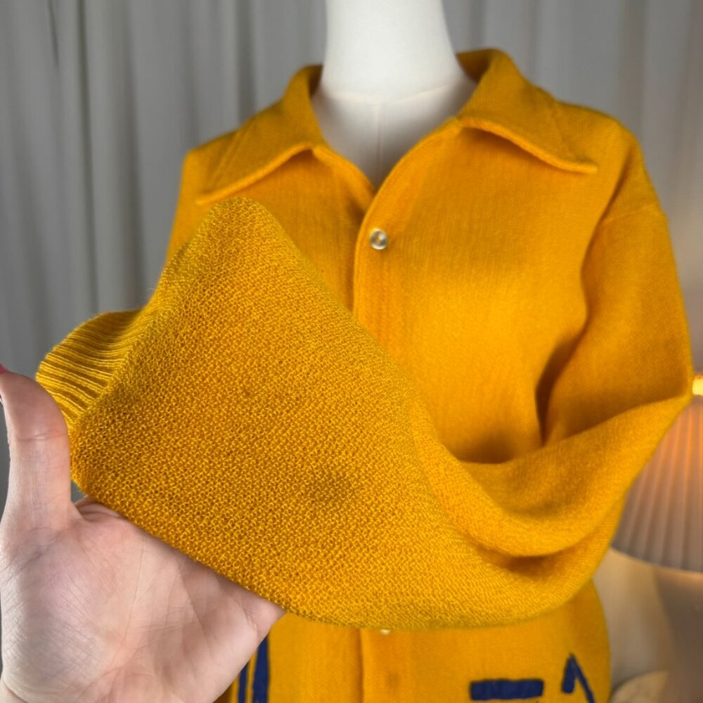 Vintage 1970s Jantzen Varsity Big Bill Alpaca & Mohair Cardigan - Picture 7 of 12